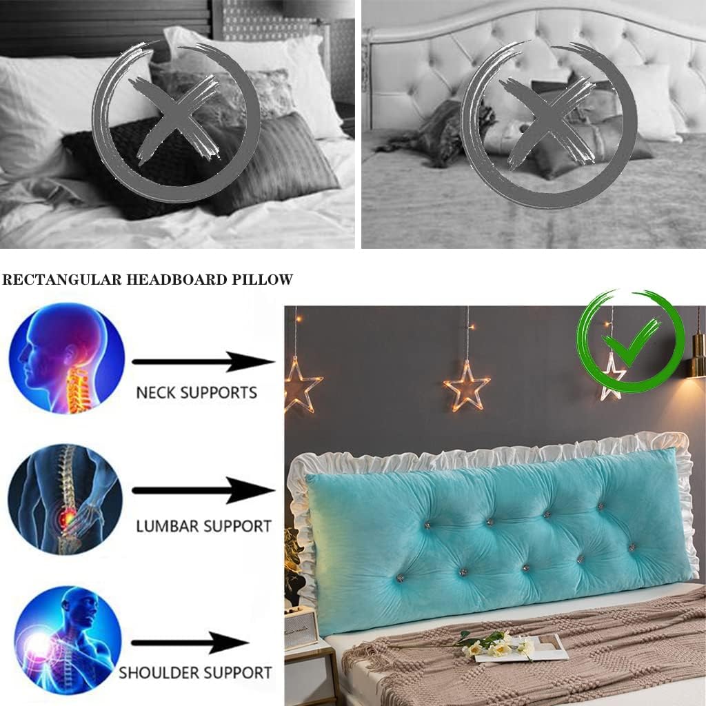 ZZYK Green Fleece Headboard Reading Pillow 70180cm