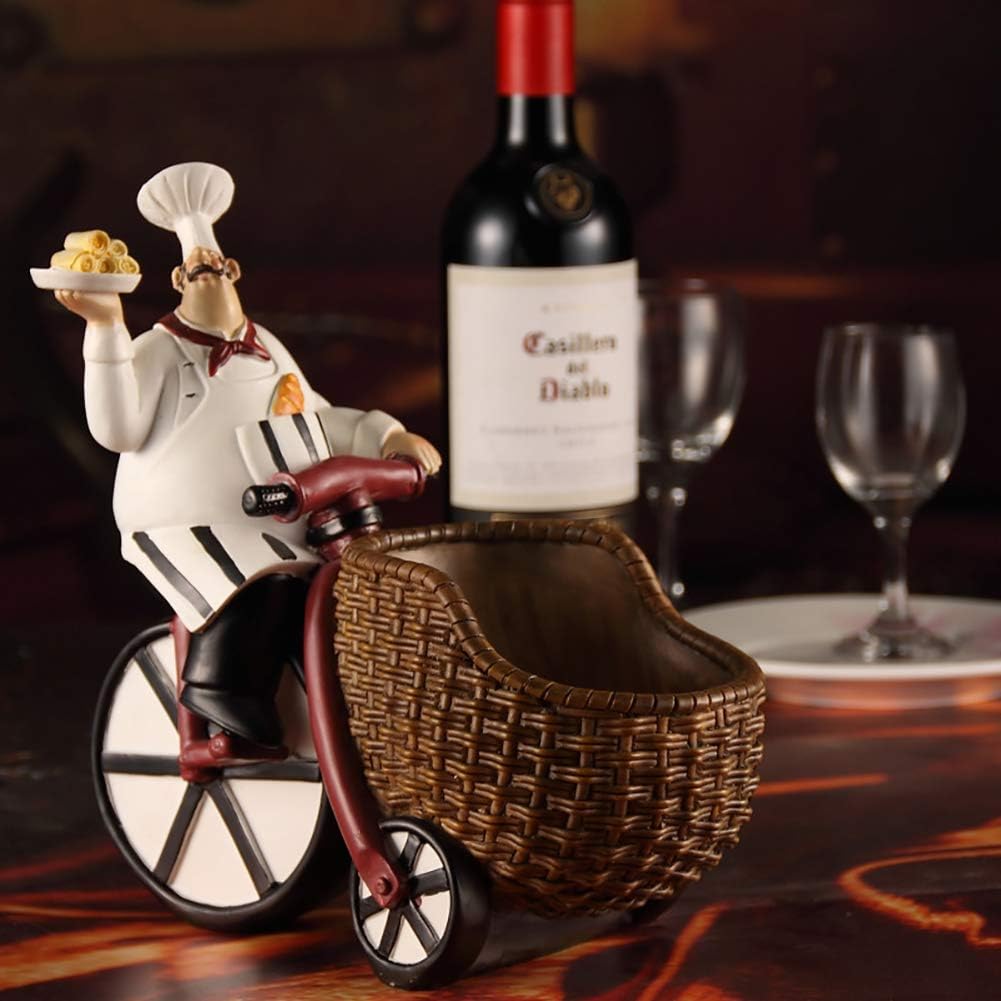 TOYOCC Creative Chef Resin Bottle Holder