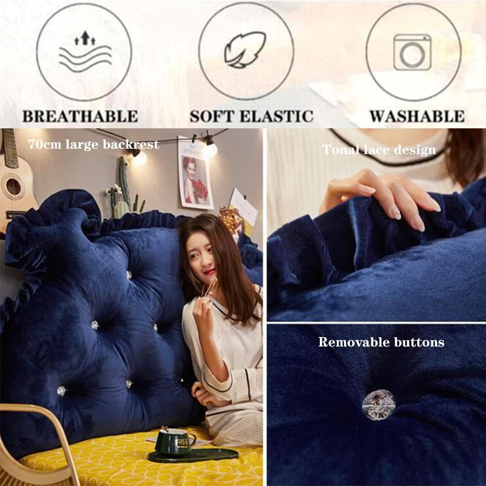 ZZYK Wedge Pillow Reading Pillow Blue 90cm