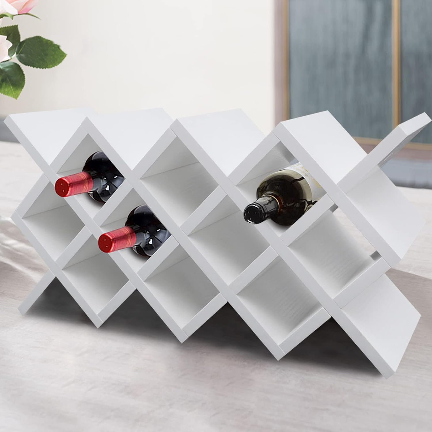 10-Bottle Capacity Wall-Mounted Wine Rack