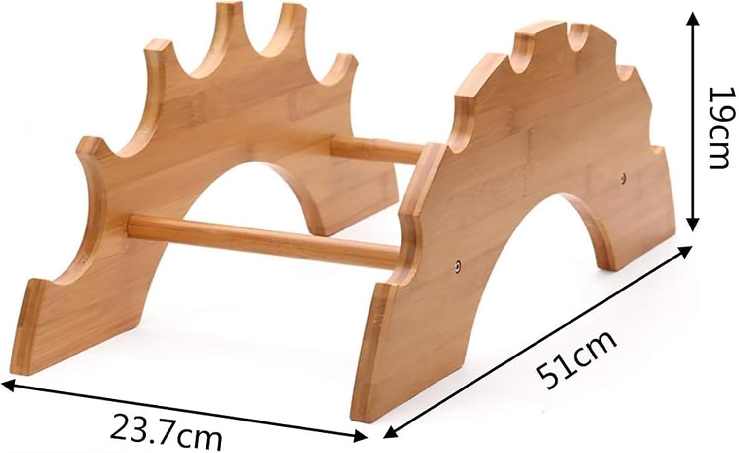 Comepa Solid Wood Arch Bridge Wine Rack - 4 Bottle Storage