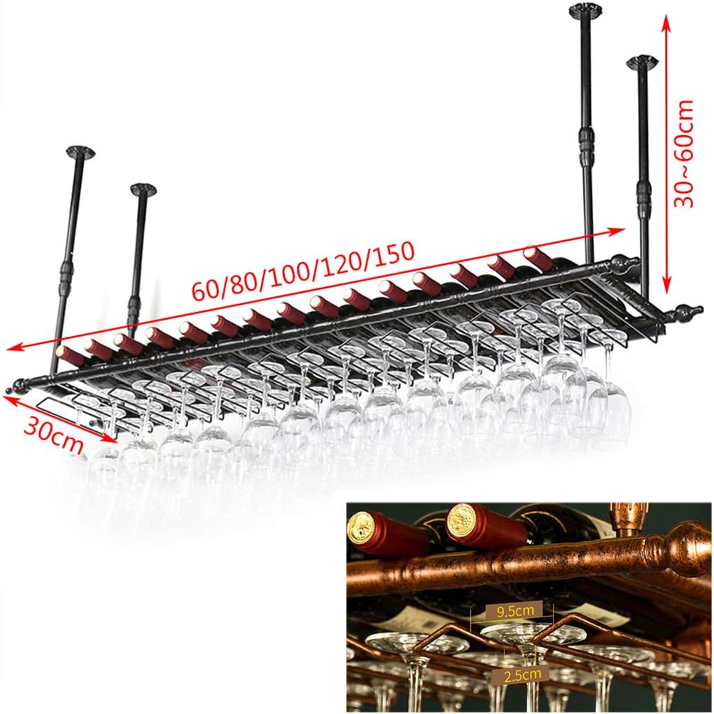 LUNEZY Adjustable Wine Racks for Glasses and Bottles
