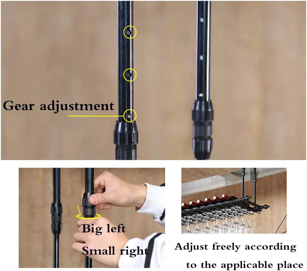 LIYANJJ Wine Rack Adjustable Industrial Metal Floating Shelves