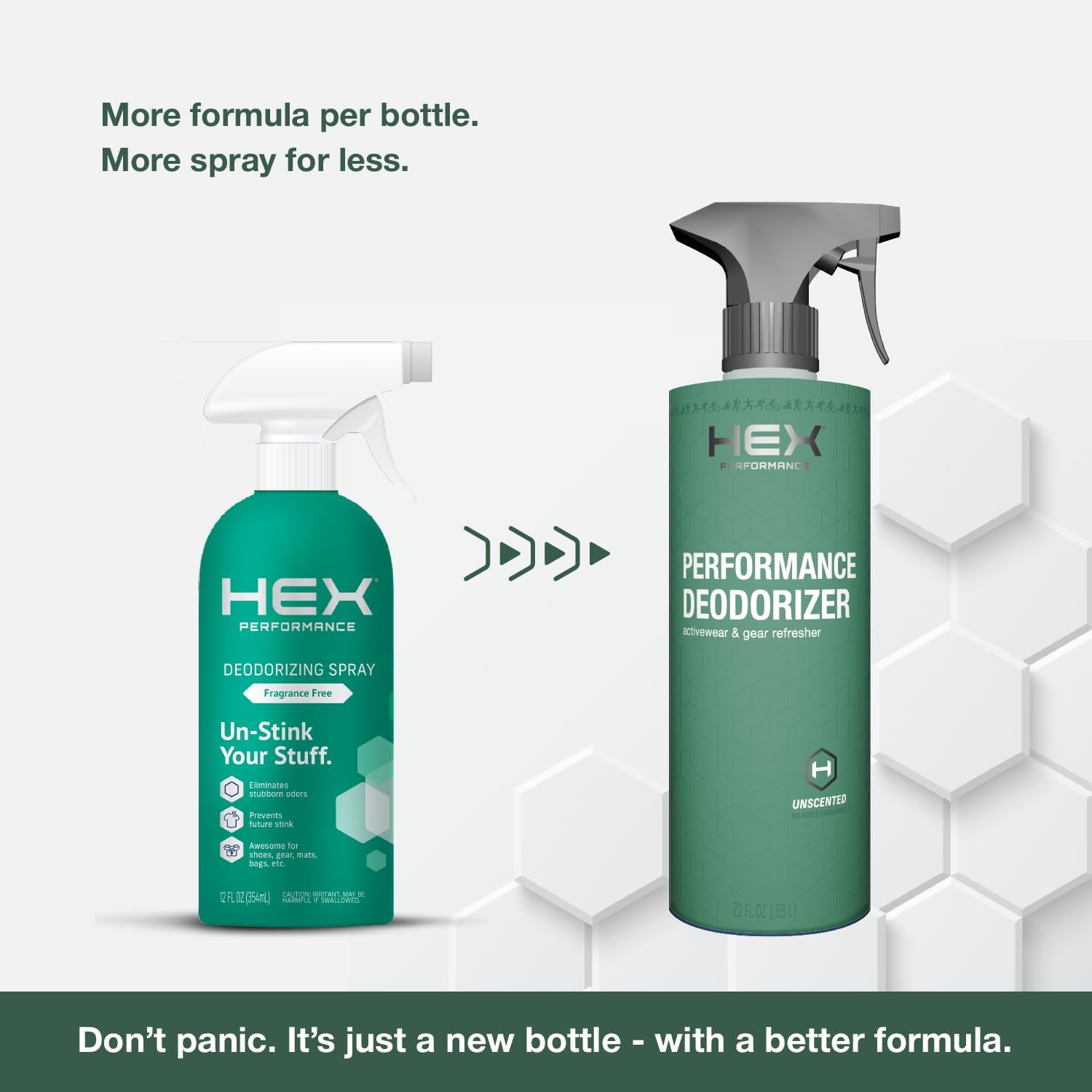 HEX Performance Deodorizing Spray Unscented 44oz Pack of 2