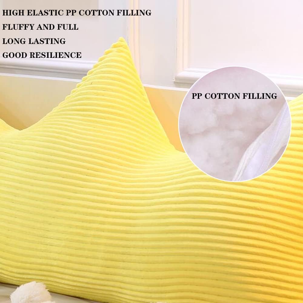 ZZYK Yellow Wedge Headboard Pillow 354 Large