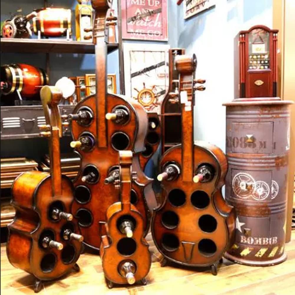 Etlegor Cello Shaped Wine Rack Brown 20x16x60cm