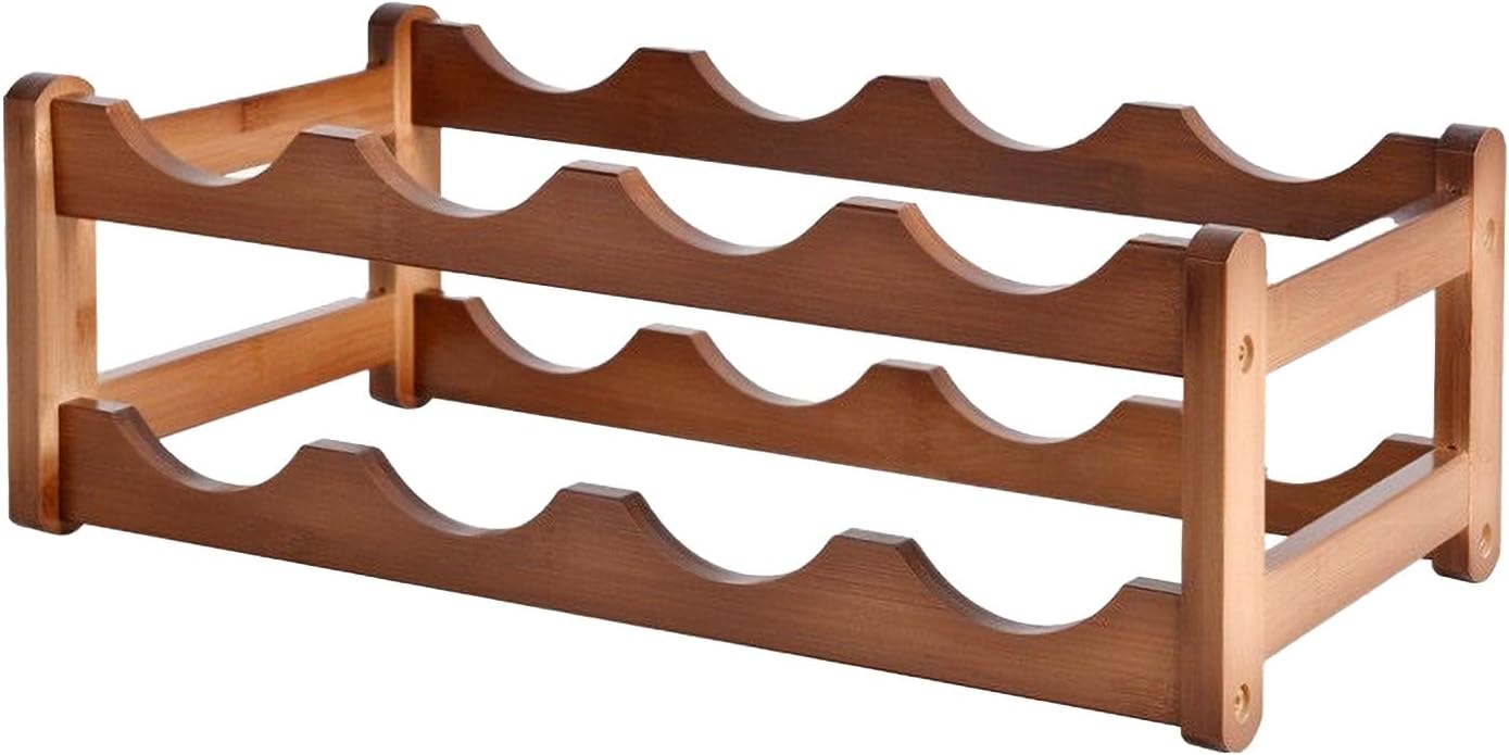Bamboo Wine Rack Floor Storage Holder for Cellars and Bars
