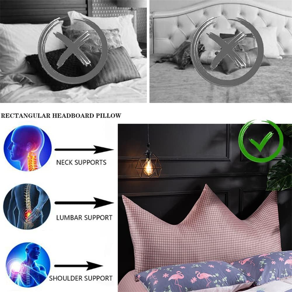 ZZYK King Headboard Cushion 354 Extra-Large Reading Pillow