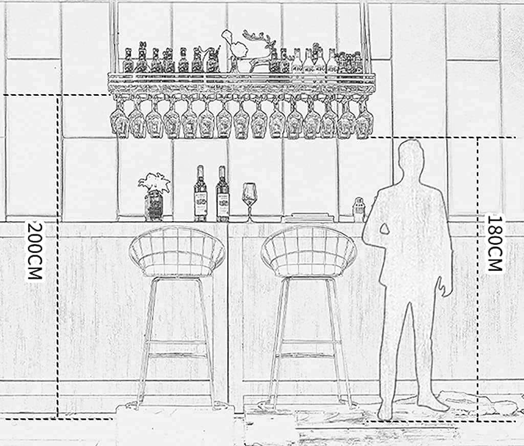 Wine Glass Holder Wall Mount 90cm35cm Heavy-Duty Rack