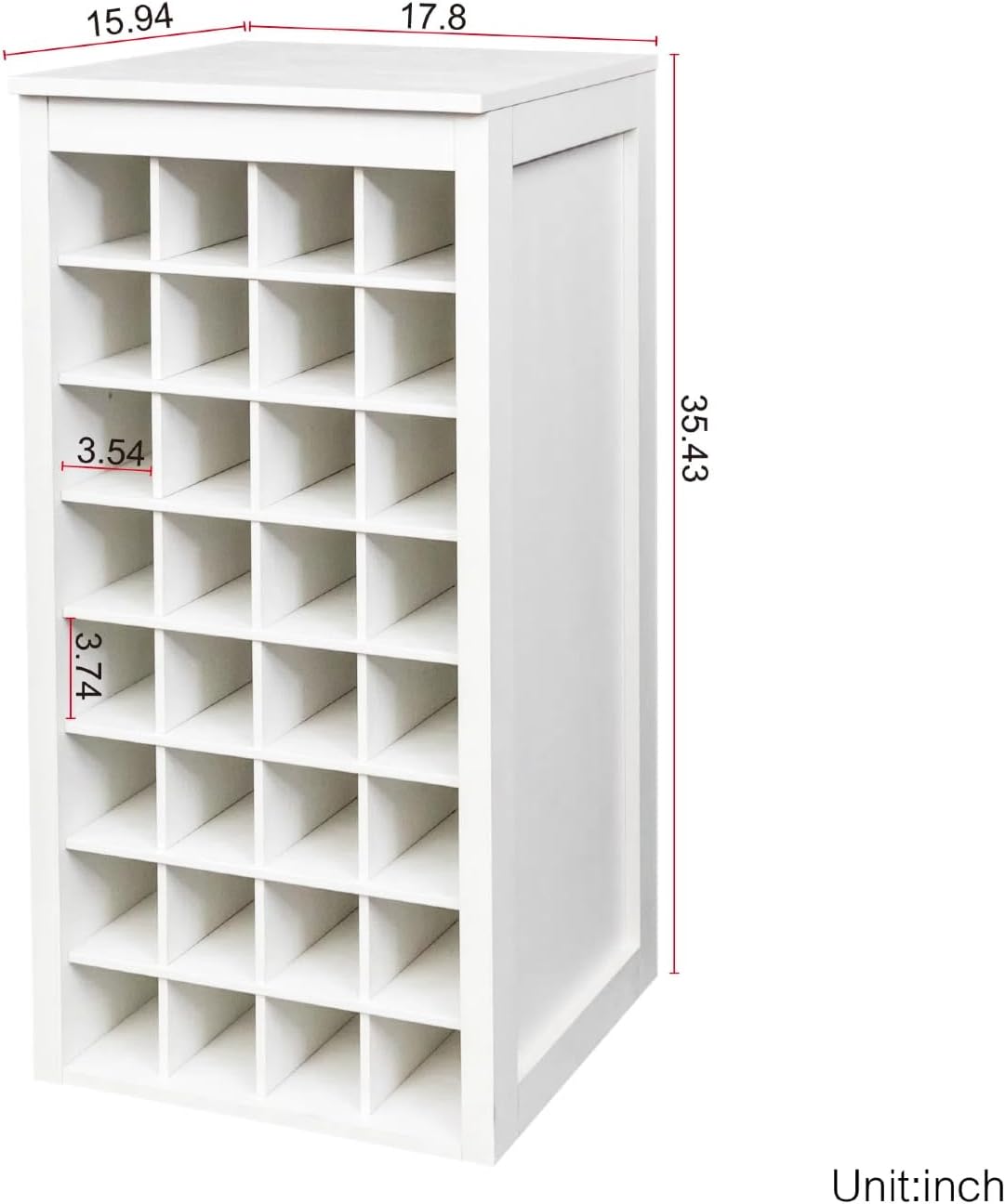 WERSMT 8-Tier Wine Rack Free Standing Floor