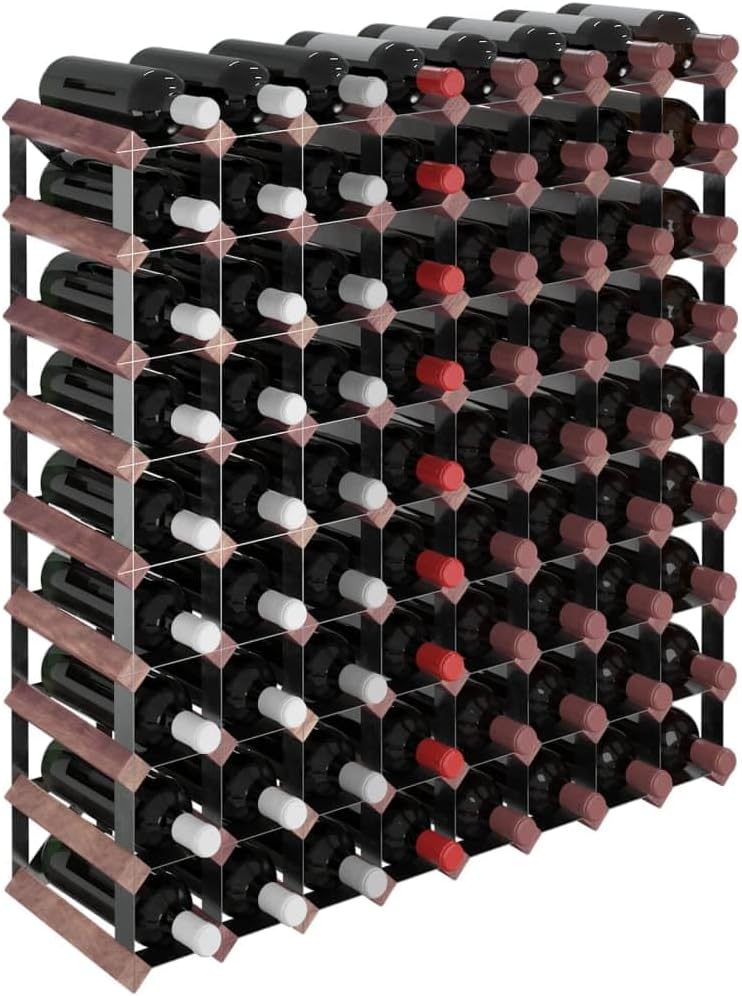 vidaXL Wine Rack - 72 Bottle Storage in Rustic Brown