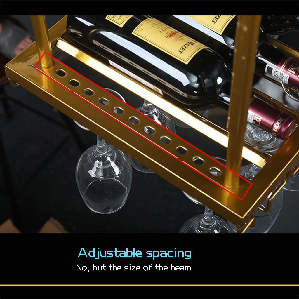 Adjustable Wall-Mounted Wine Glass Holder with Ceiling Mount