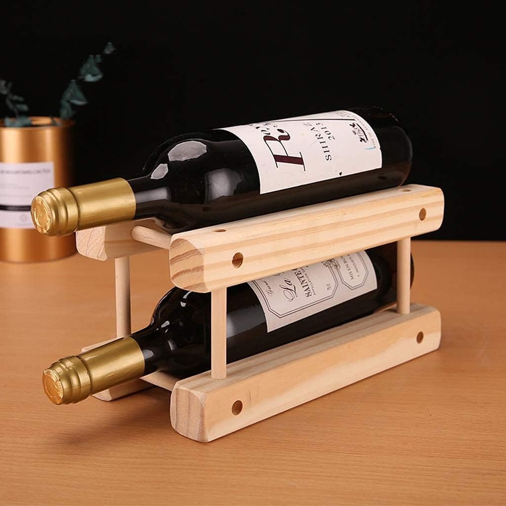 Tumblre Wooden Tabletop Wine Rack with Rounded Edges