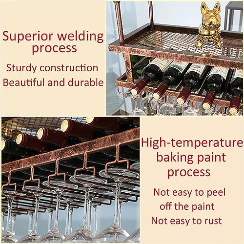 Adjustable Ceiling Wine Glass Holder with 3-Tier Design