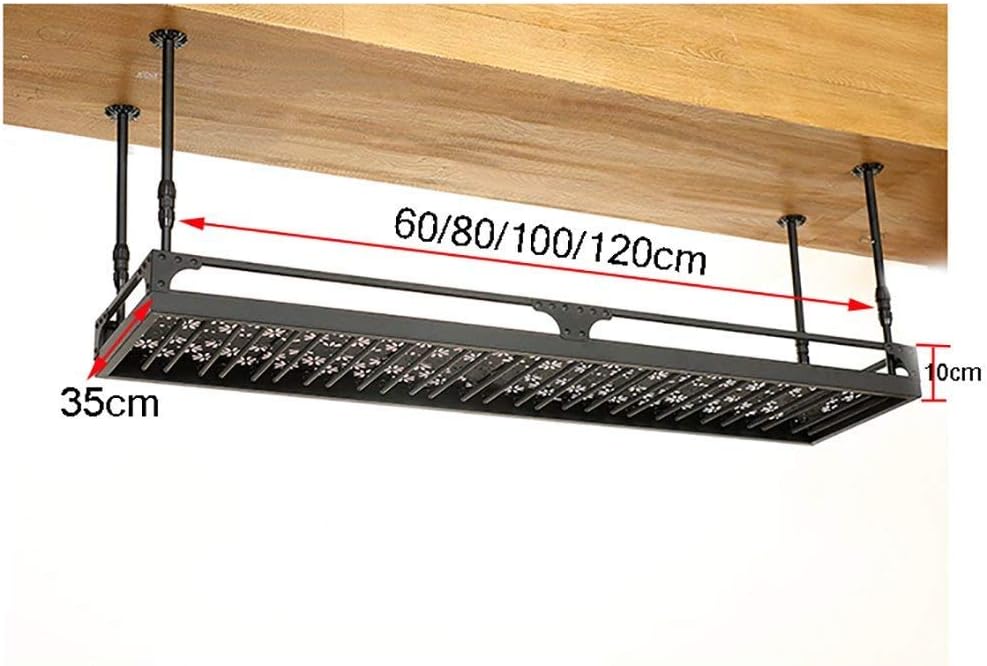 CGF- Wall-Mounted Wine Rack with Upside Down Glass Holders - Bronze Finish
