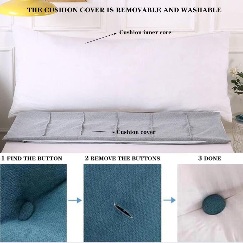 ZZYK Large Bolster Reading Pillow with Removable Casing