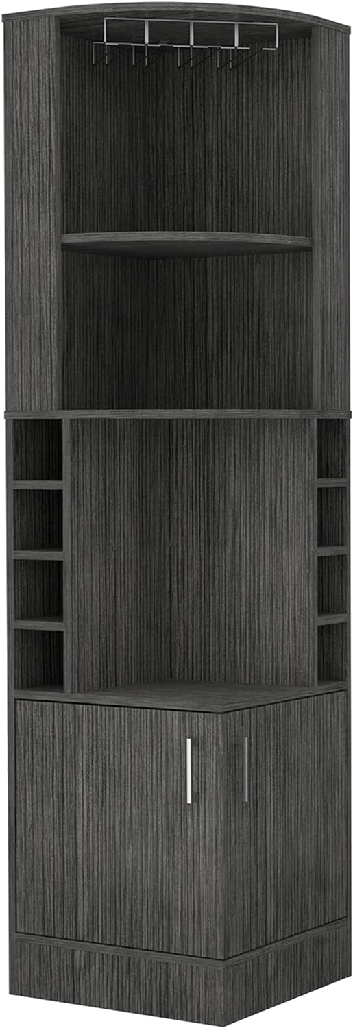 Extra Large Capacity Wine Cabinet with Double Doors and 8 Shelves