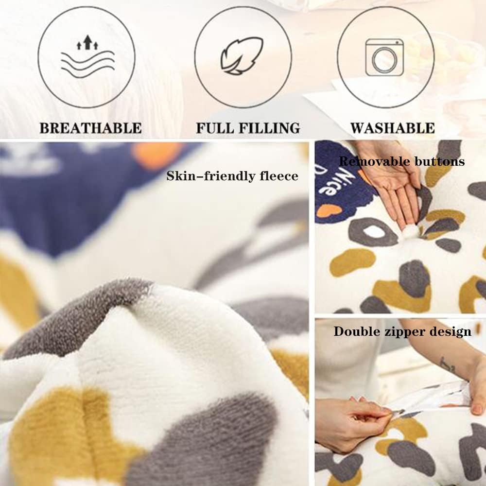 ZZYK Fleece Headboard Cushion 59 Soft Bolster with Removable Cover