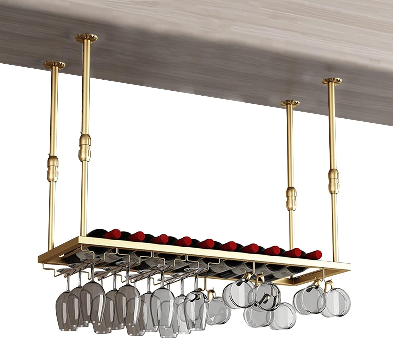 Wine Glass Rack Under Cabinet Adjustable