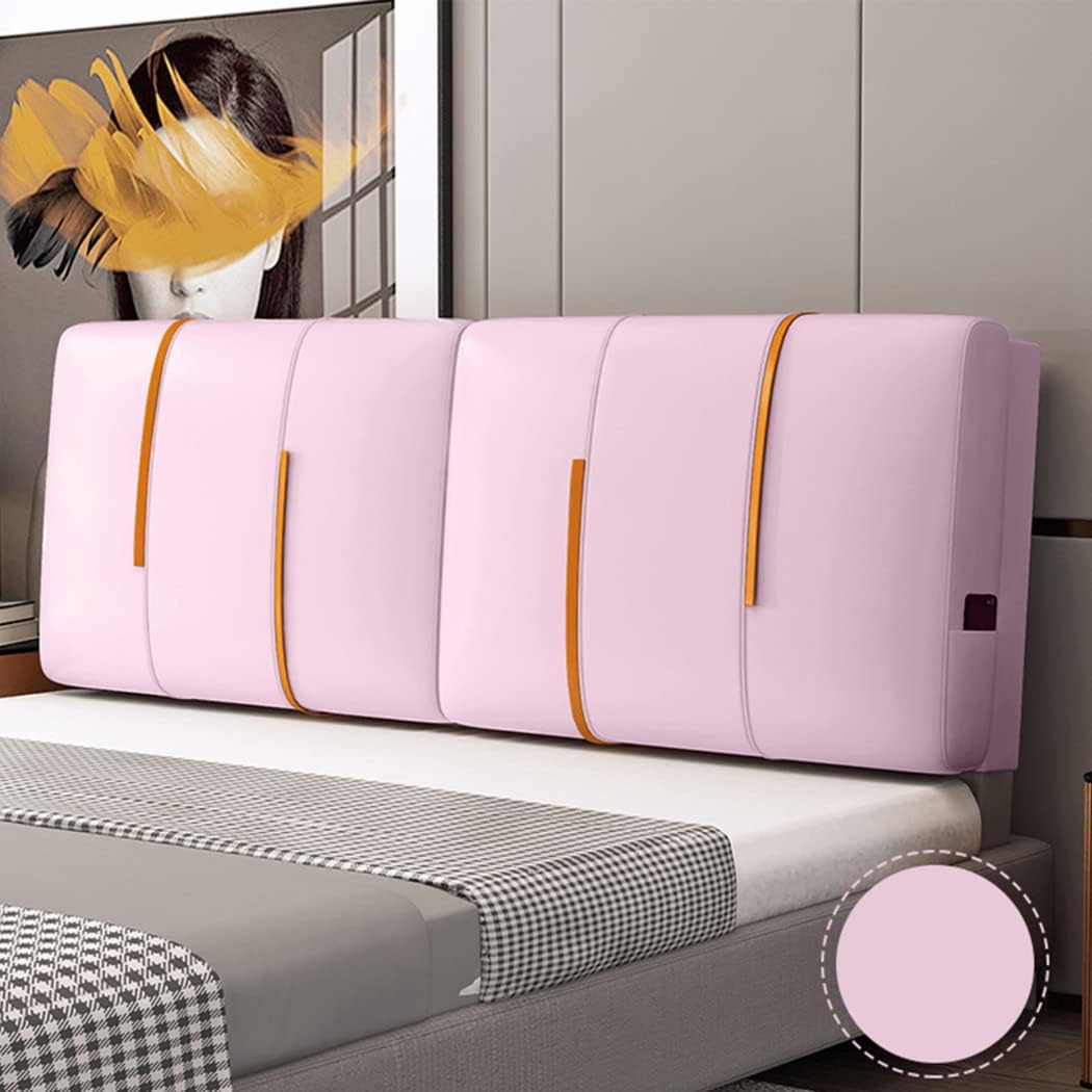 ZZYK Faux Leather Headboard Cushion for No Headboard Bed
