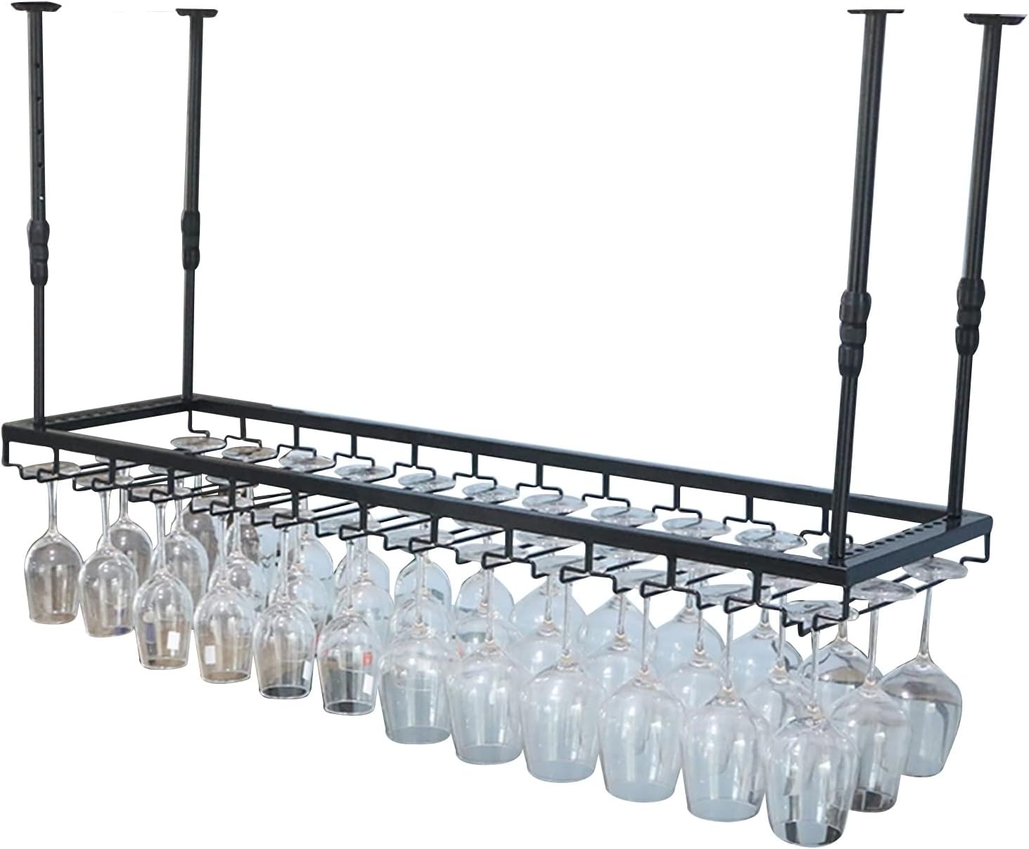 Suuim Hanging Wine Glass Holder Black