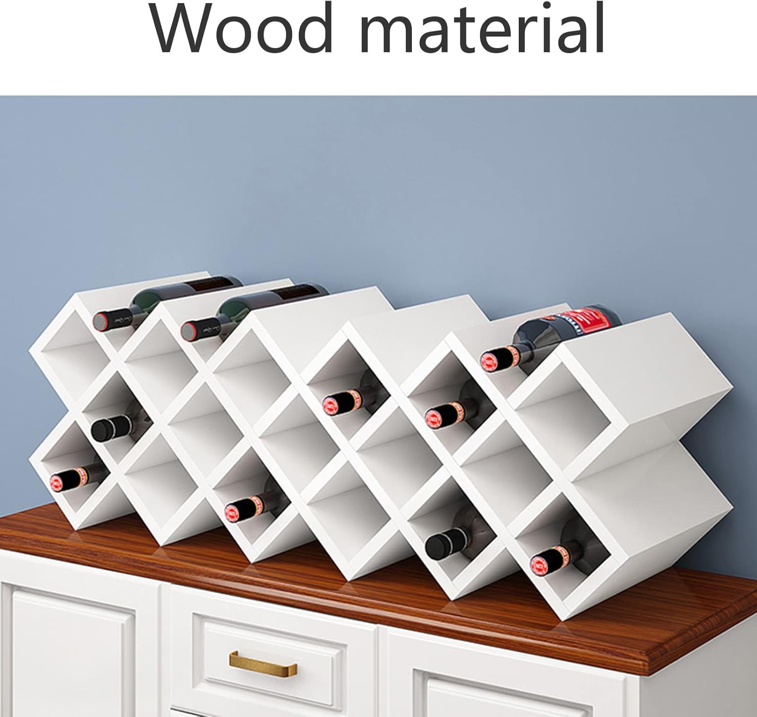 Generic Geometric Bottle Storage Rack for Home and Kitchen