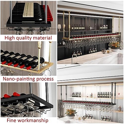 LIGUOYI Adjustable Ceiling Wine Rack Holder
