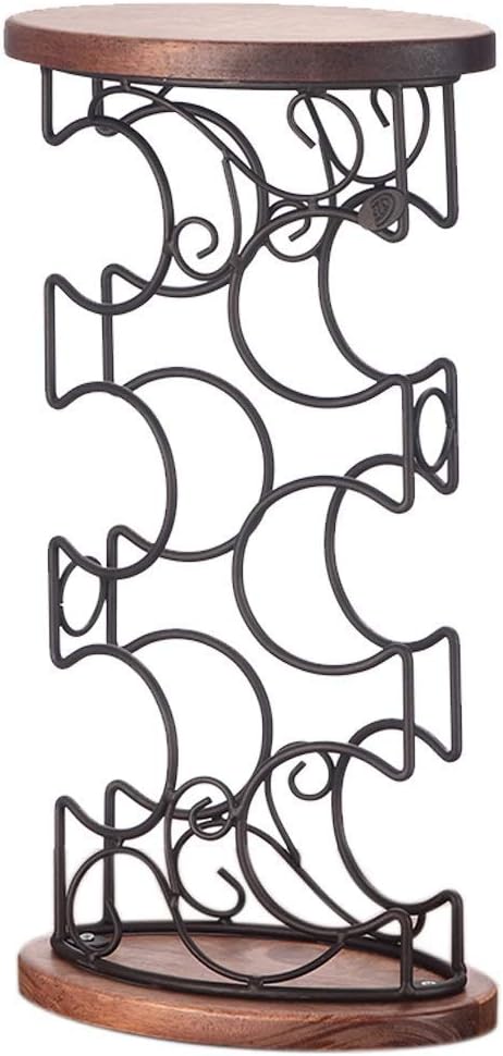 Modern Freestanding Wine Rack with Rounded Design