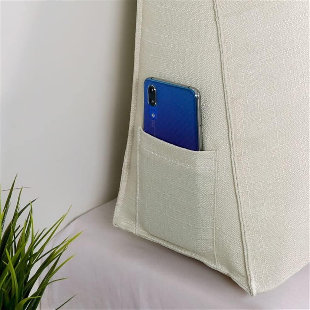 Large Triangular Wedge Pillow for Bed Reading and Back Support