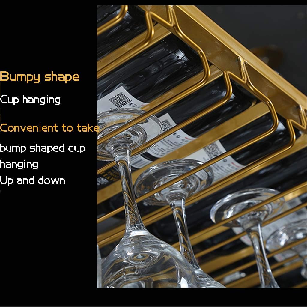 Adjustable Wall-Mounted Wine Glass Holder with Ceiling Mount