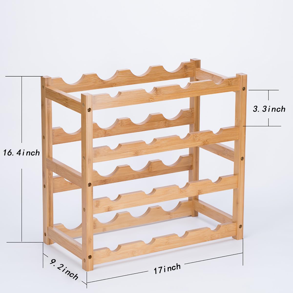 Bakufu 4-Layer Wine Rack for Kitchen and Living Room