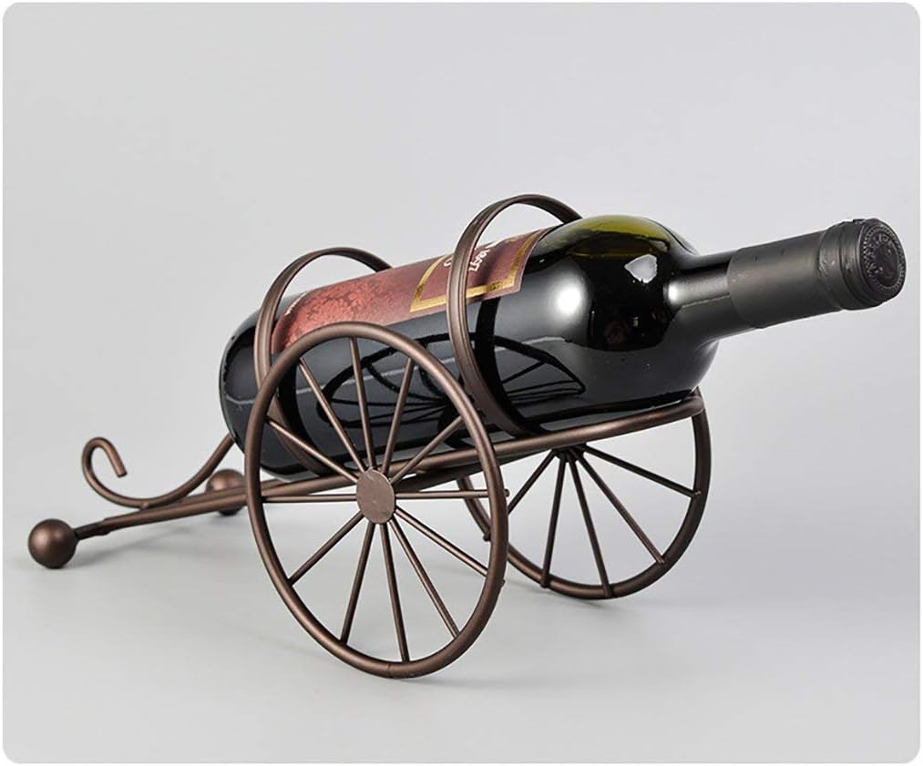 GAXQFEI Retro Cannon Metal Wine Rack Decor