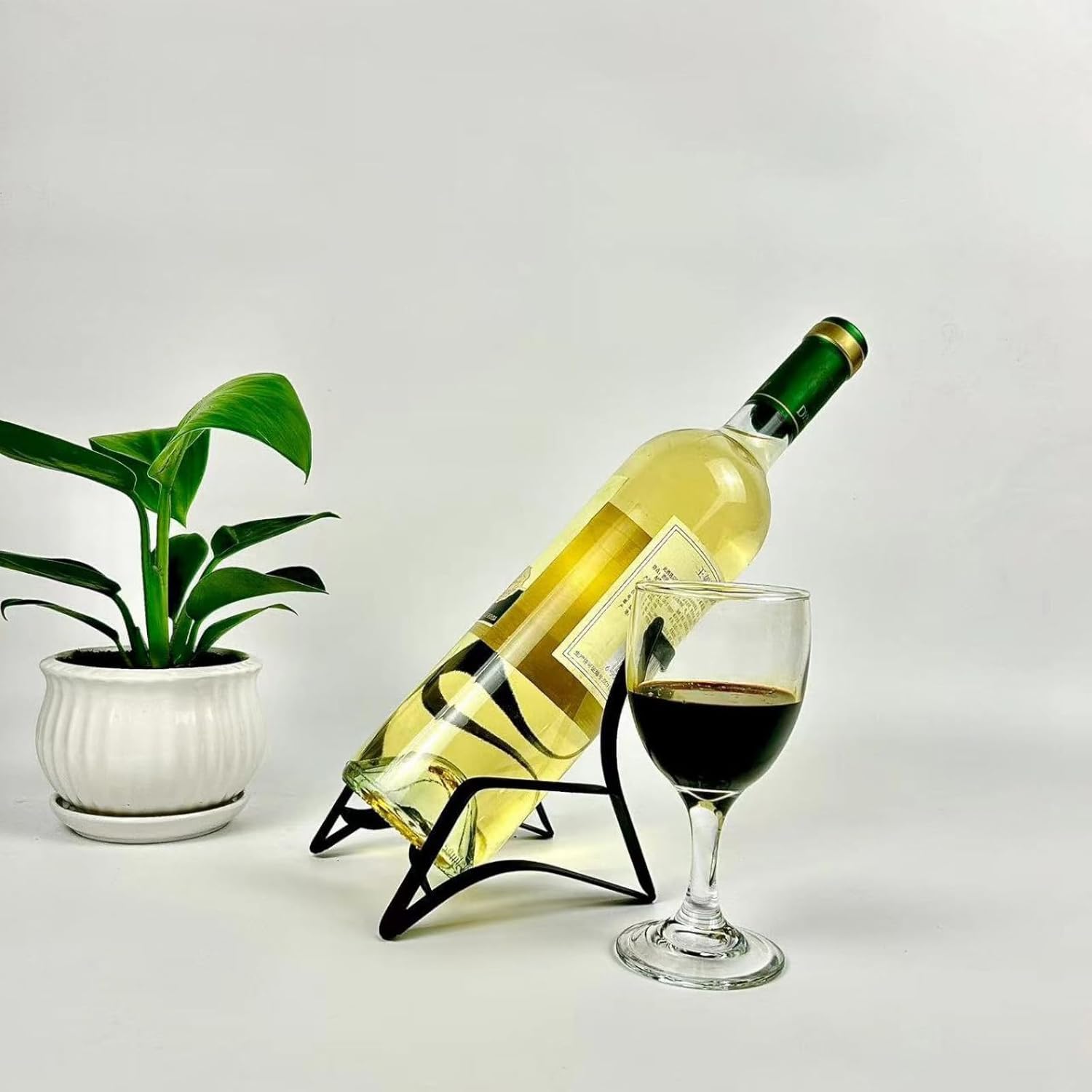 PJKHJUY Freestanding Metal Wine Rack for Kitchen and Bar
