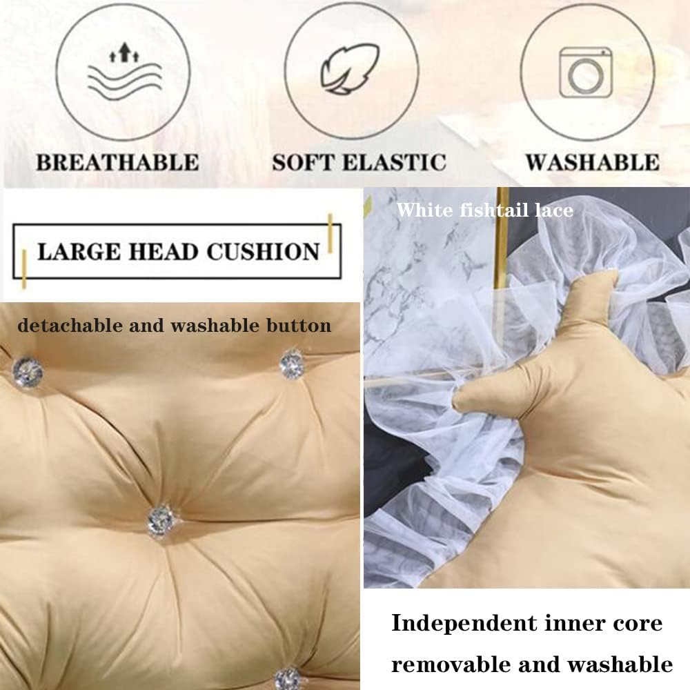 ZZYK Large Bolster Reading Pillow with Removable Casing