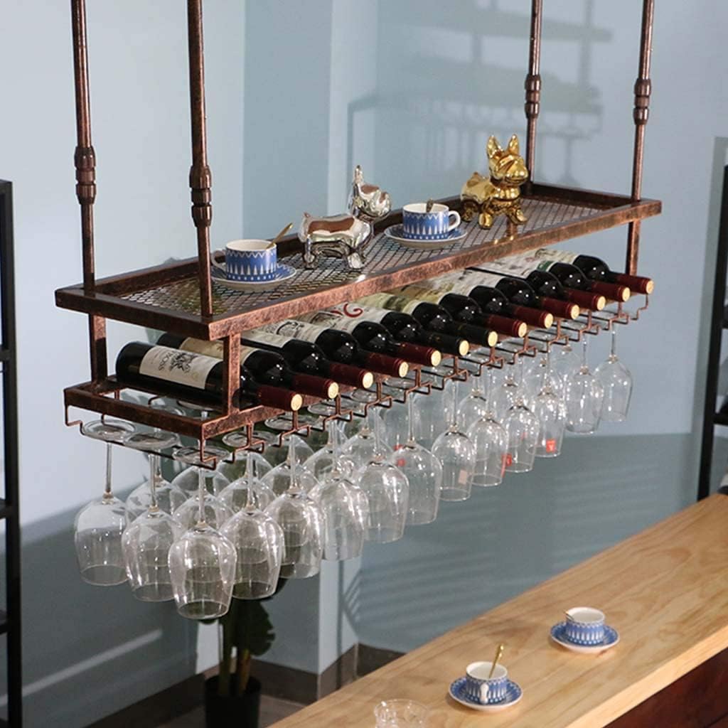 Wine Rack Ceiling Holder for Home and Bar