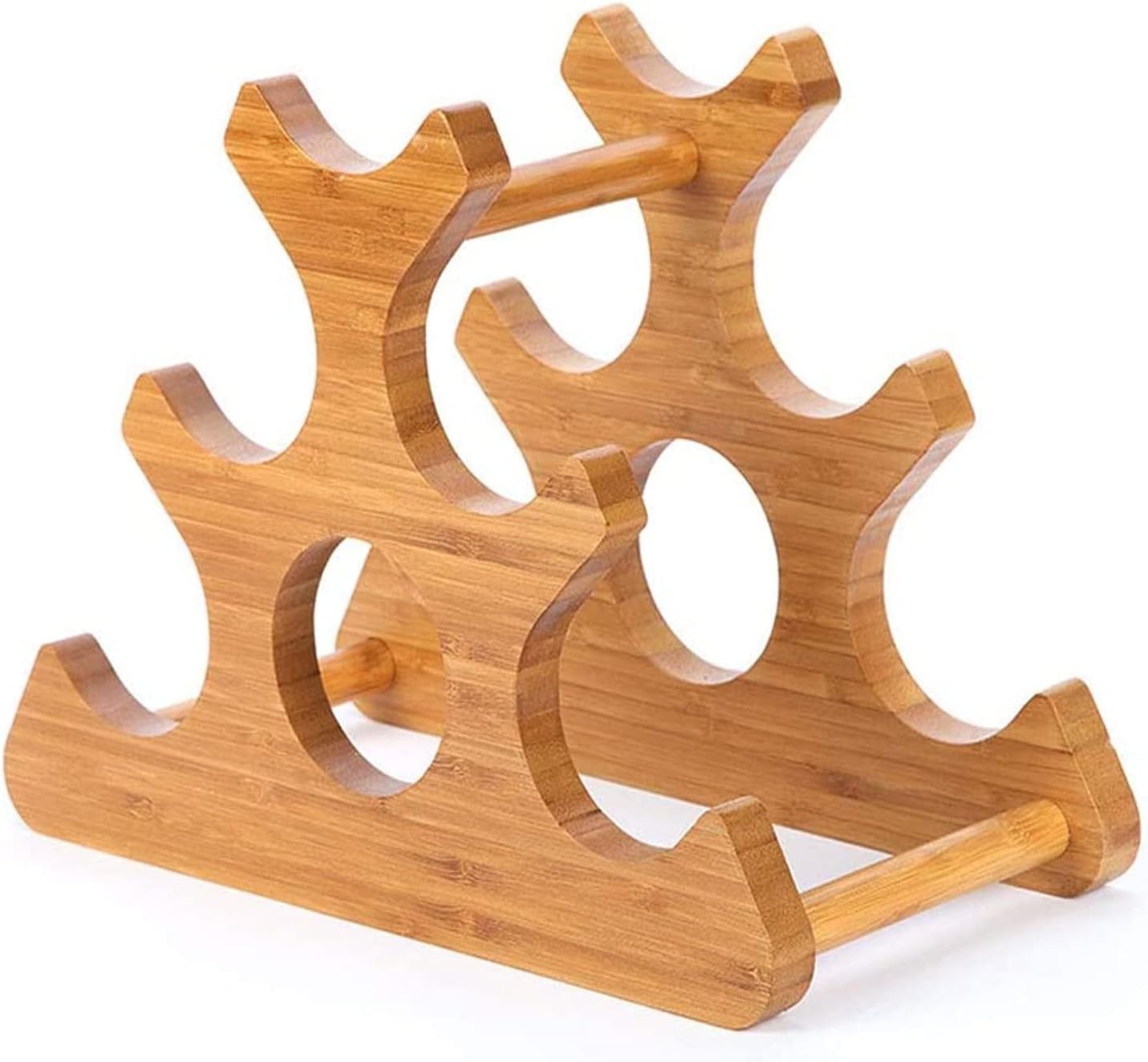 ALDEPO Freestanding Wine Rack with Bamboo Design