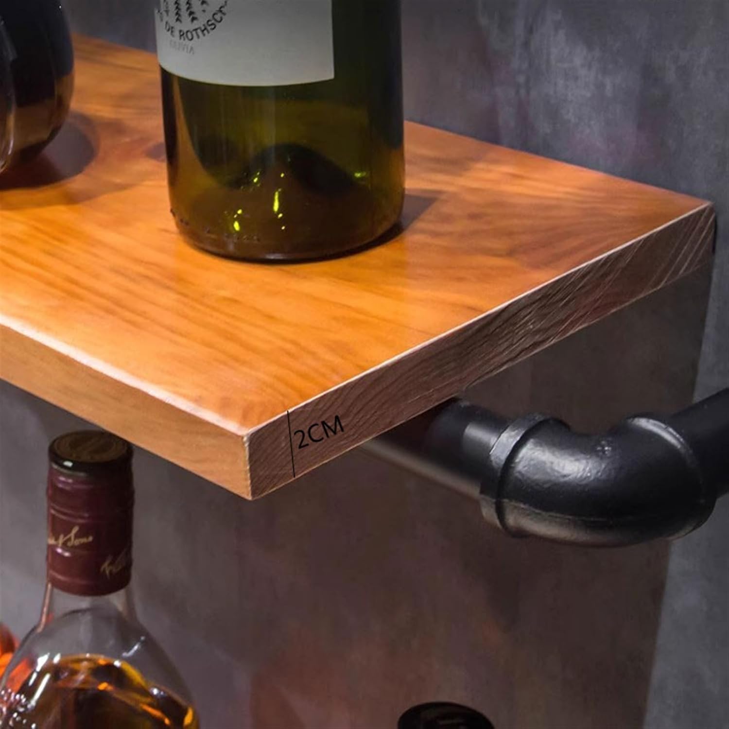 DYPA-AF12 Industrial Style Wine Rack for Kitchen and Home