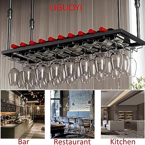 LIGUOYI Adjustable Ceiling Wine Rack Holder