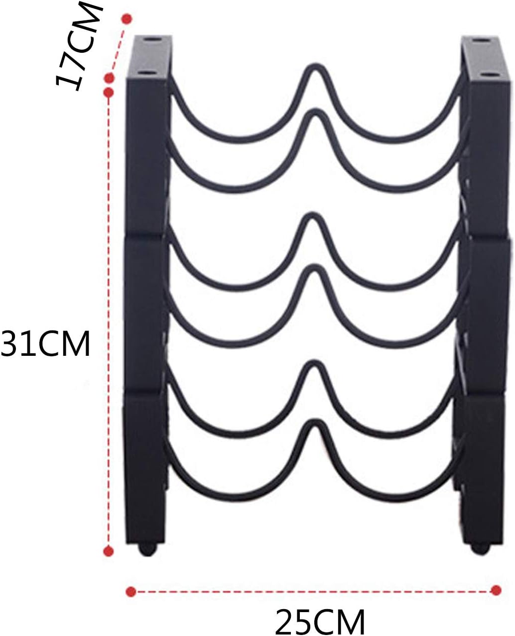 3 Tier Wine Rack for 6 Bottles Stackable Design