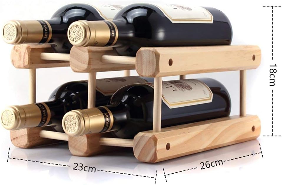 DIY Solid Wood Wine Rack for 4 Bottles 1