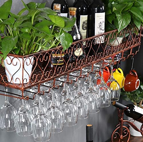 Metal Wine Rack with Glass Holder for Wall Mount