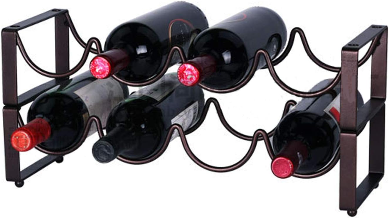 Stackable Wave Bottle Rack Holds 8 Bottles 1