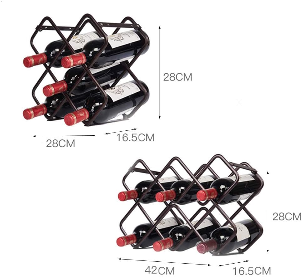 Umaxa 6 Bottle Wine Rack Stand Freestanding Space Saver