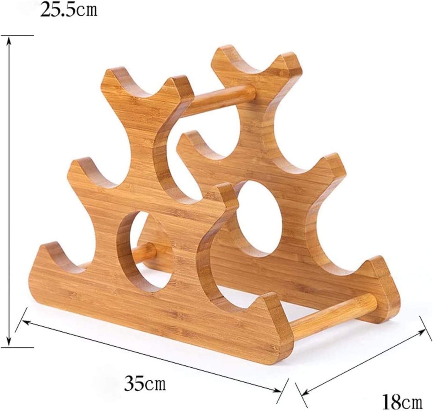 ALDEPO Freestanding Wine Rack with Bamboo Design