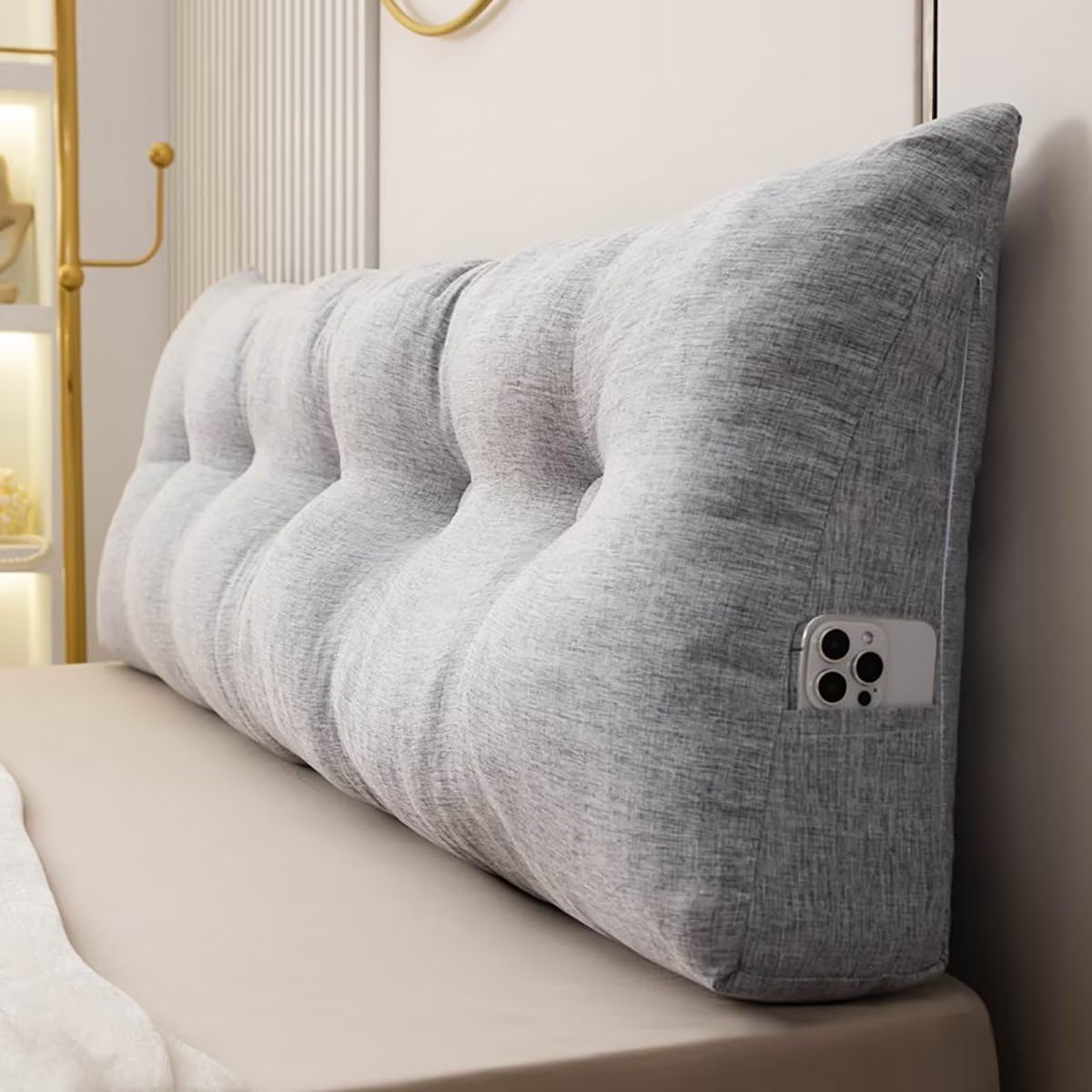 TESICA Headboard Pillow for Bed Sofa Daybed Light Green 71x16x5in