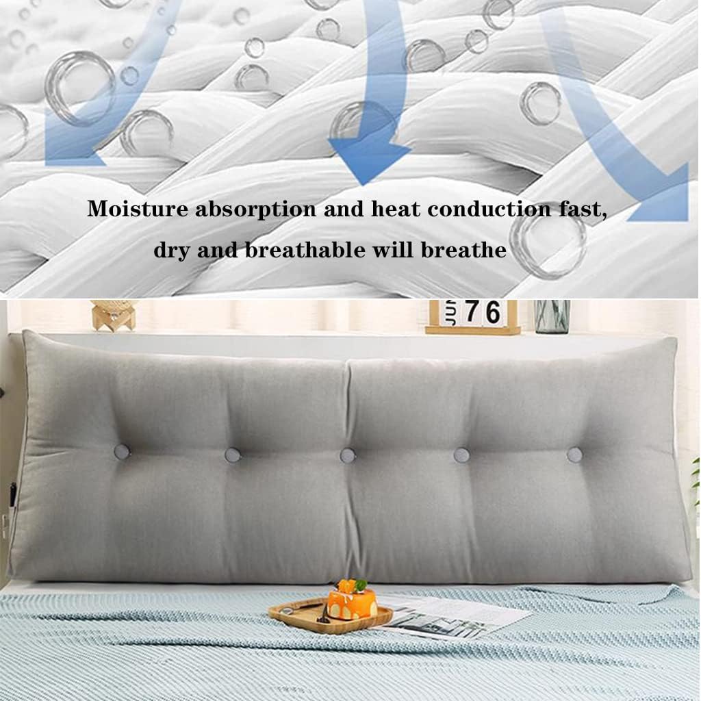 ZZYK 47inch Triangular Headboard Pillow Grey