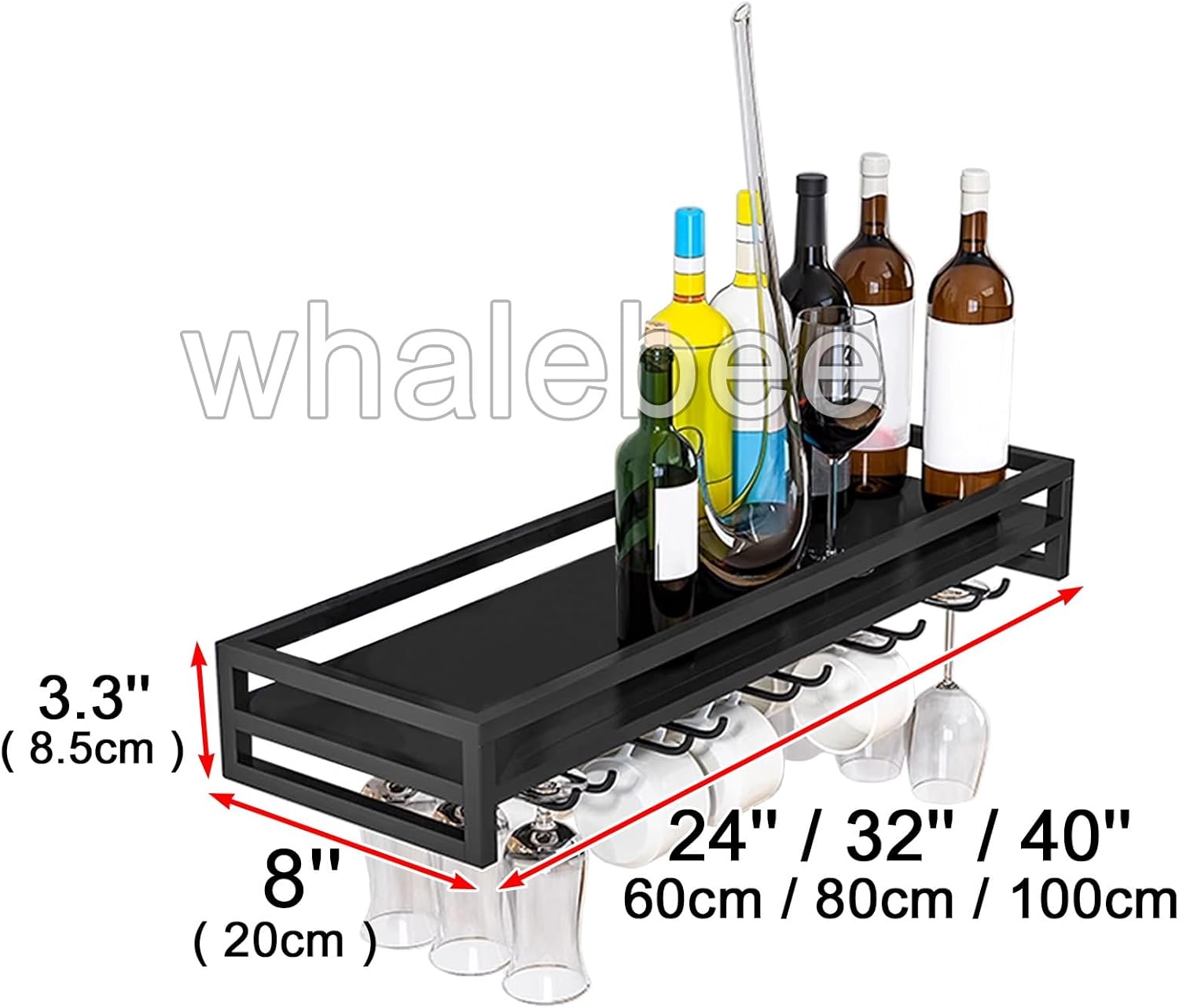 Whalebee Wall Mounted Wine Glass Rack 579 Rows