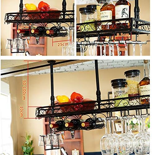 Ceiling Mounted Wine Glass Hanger Organizer Rack