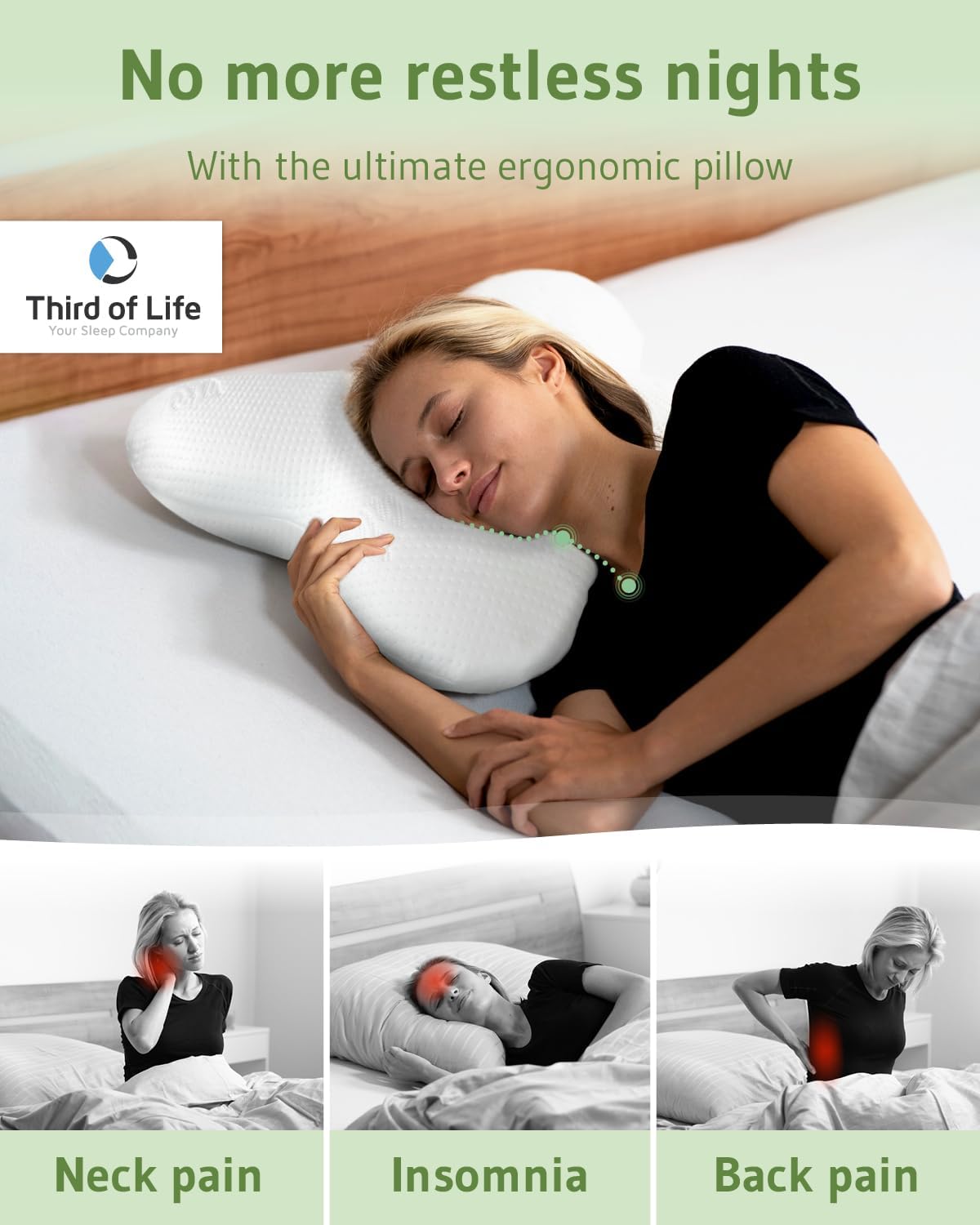 Third of Life ACAMAR Aloe Vera Side Sleepers Pillow