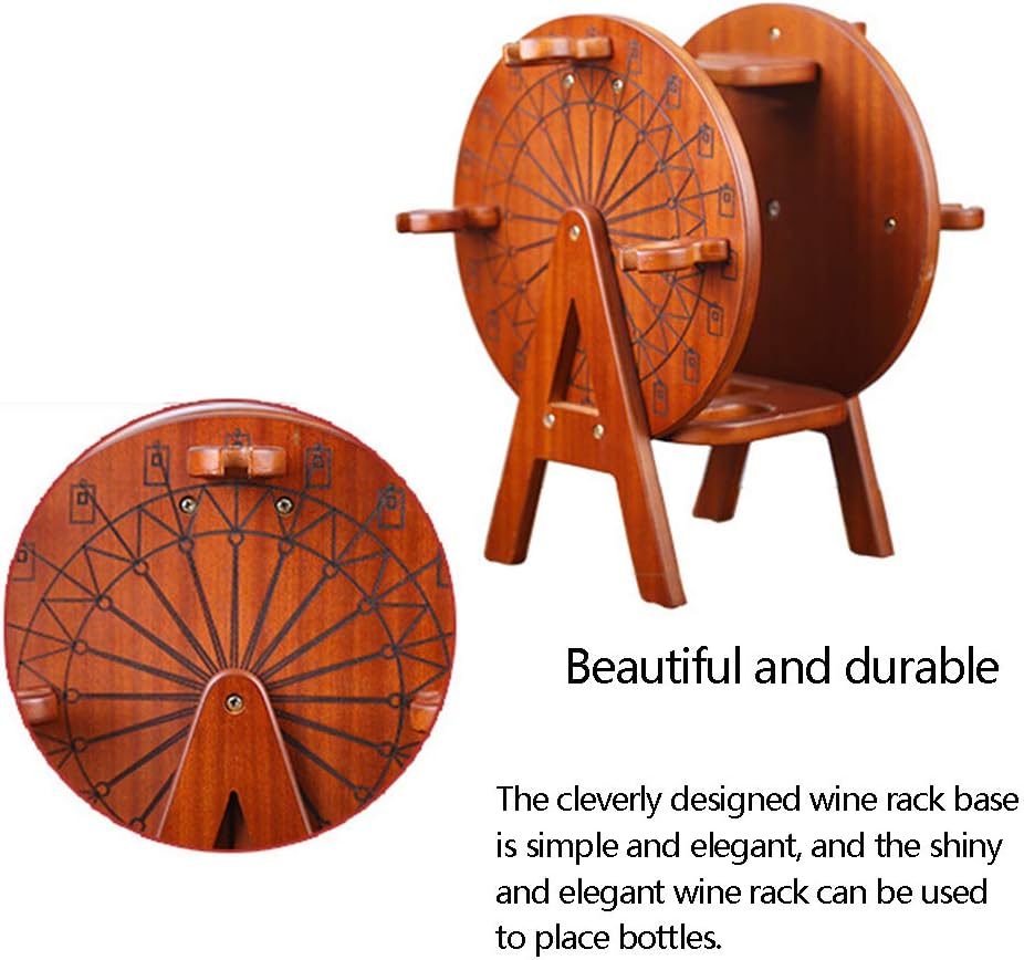 Ferris Wheel Wine Rack 6 Goblet Holder Home Decor